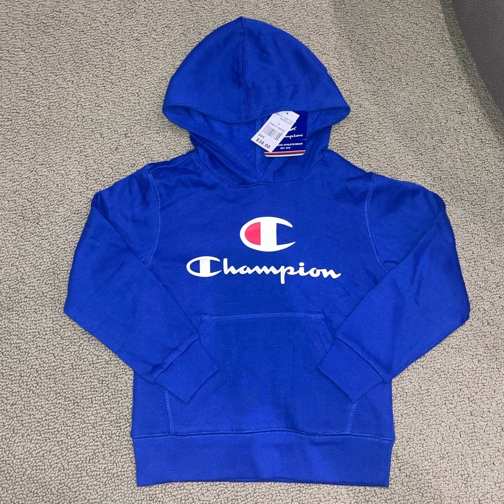 Champion Boys Active Hooded Sweatshirt Royal Blue New with Tags size 6